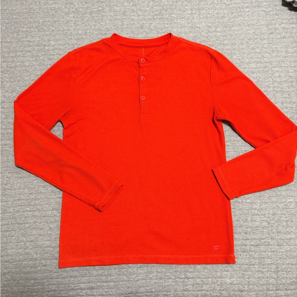 Fabletics Men's Red Long Sleeve Shirt
